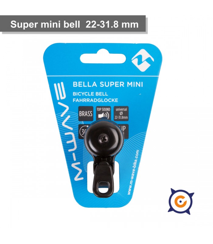 Mini timbre 22-31.8  mm negro