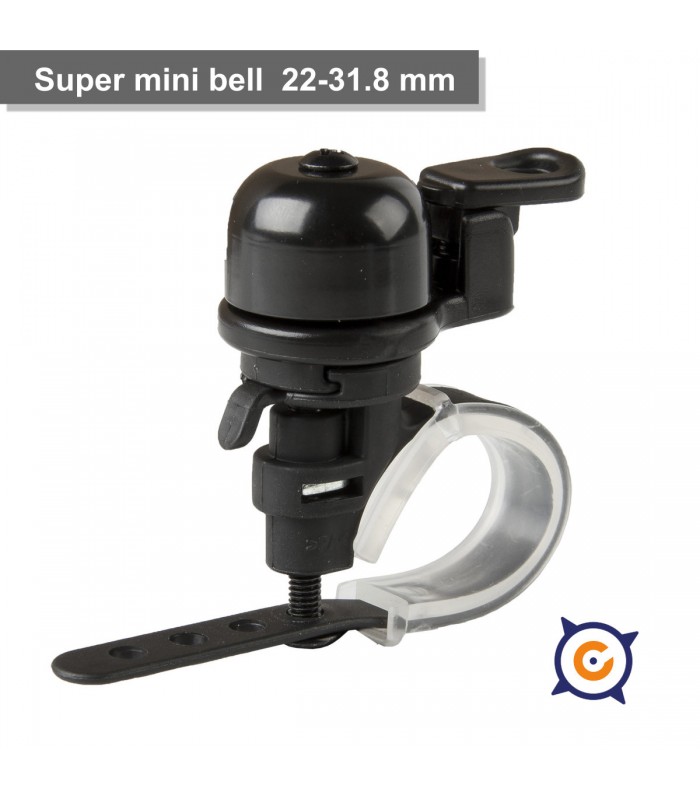 Mini timbre 22-31.8  mm negro