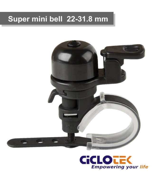 Mini timbre 22-31.8  mm negro