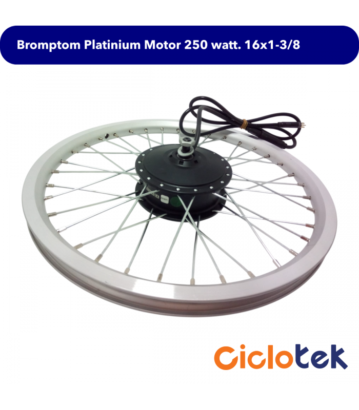 Platinium e-bike Motor 250 watt. 16X1-3/8'' Bromptom