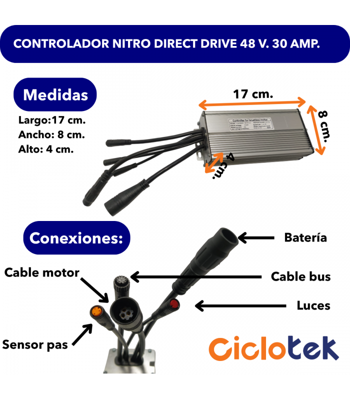 Controlador 48 v. 30 amp. para Nitro Direct Drive