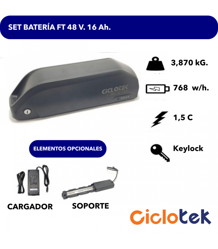Batería FT 48v 16 Ah.