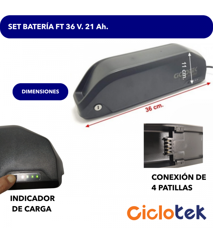 Batería FT 36v 21 Ah.
