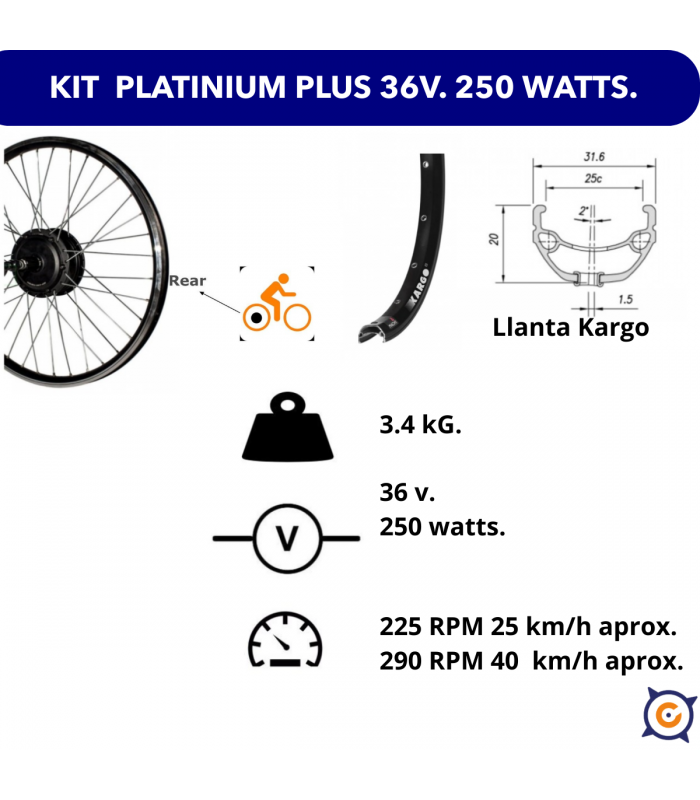 Kit Platinium LCD PLUS (trasero casete)