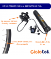 Kit HIC para eje pasante con batería mini