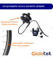 Kit para eje pasante con controlador externo