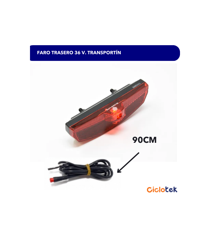 Faro trasero portabultos 36 v.