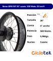 Motor para FAT  bike trasero 500 vatios, 20'' / 30 km/h
