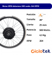 Motor BPM delantero 500 vatios 20'', 264 RPM