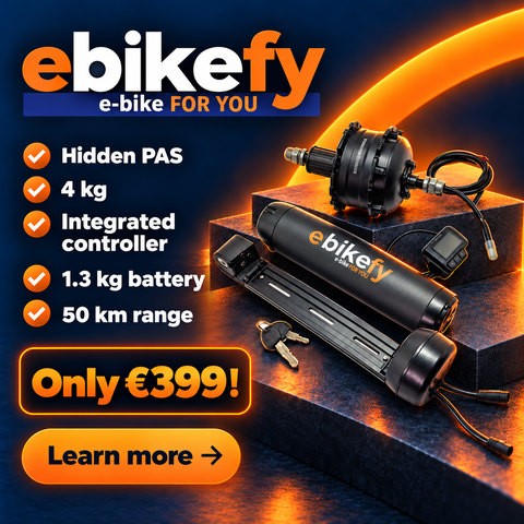 Ebikefy kit with 7 Ah battery