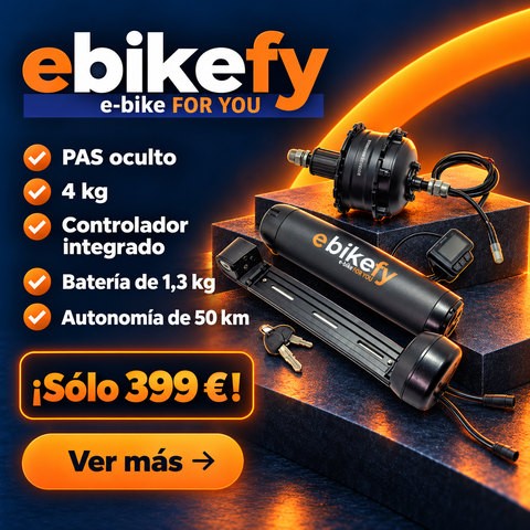 Kit Ebikefy con controlador integrado y bateria mini